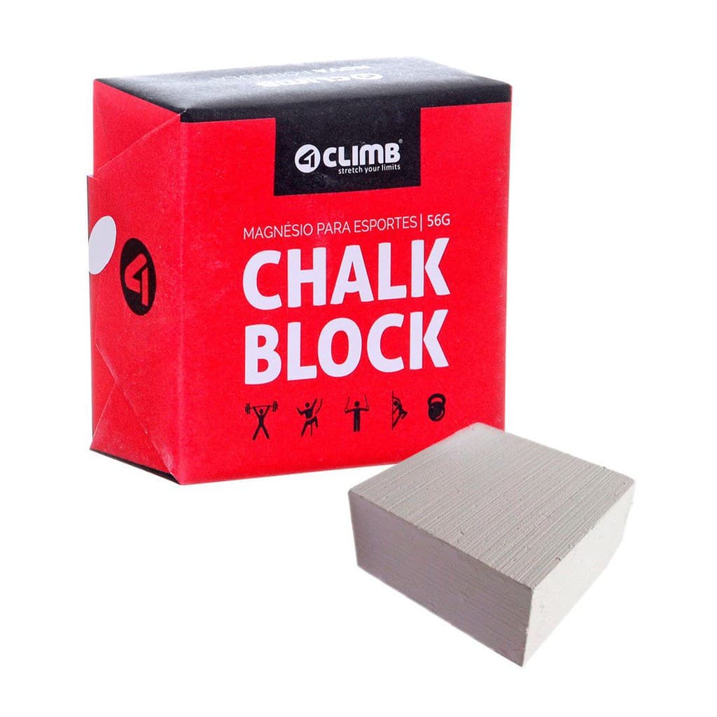 Magnésio em Bloco  Carbonato De Magnésio Chalk Block 56g Crossfit Calistenia