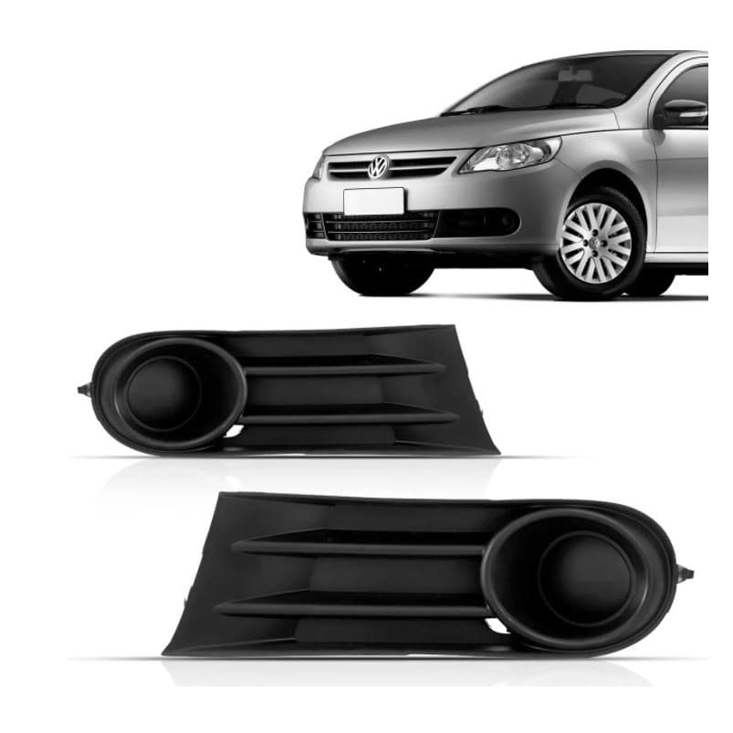 Tela Moldura para-choque Gol G5 Voyage g5 2008 2009 2010 2011 2012 Sem furo Milha Preta