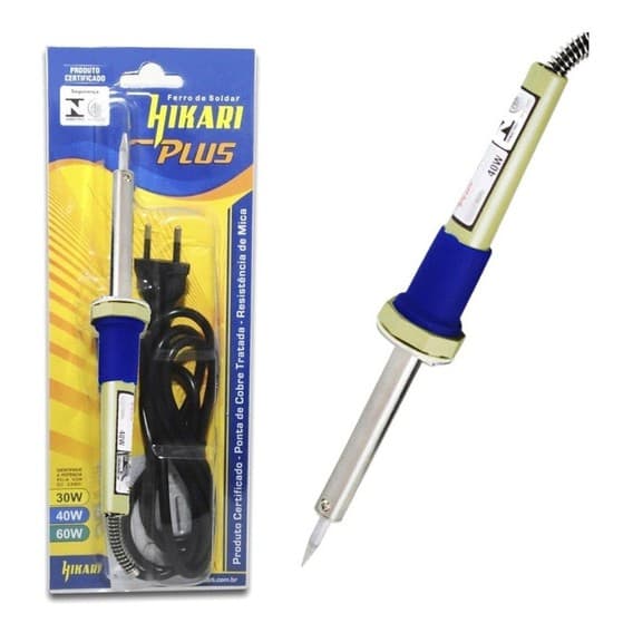 Ferro de Solda 34W 110V Plus SC40P Azul HIKARI
