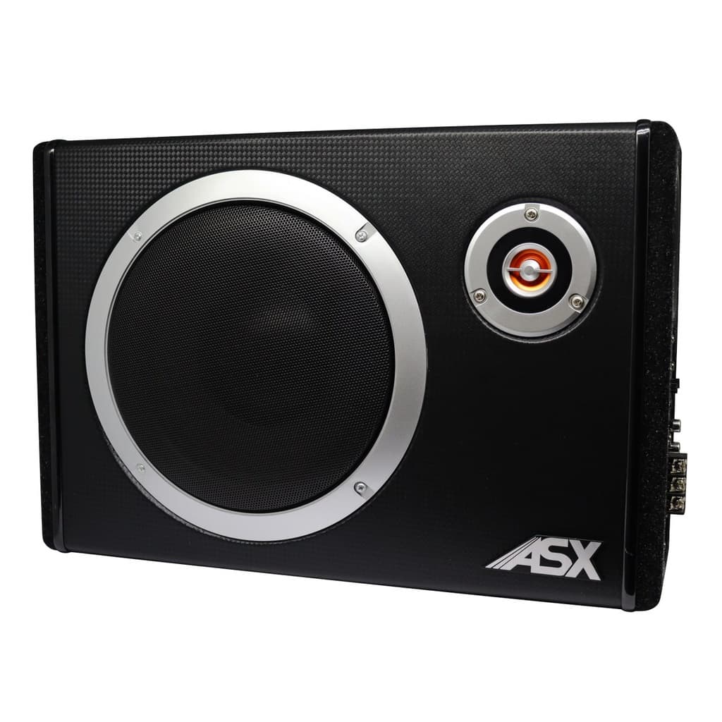 Caixa De Som Slim Amplificada Para Caminhão Subwoofer 8 Polegadas 200w Drive 75w Rms 4 Ohms
