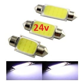 5 x Led Torpedo Led Cob Teto 31 mm 0U 36 mm OU 39 mm OU 41 mm Luz Teto Super Branca 6000k 24v kit