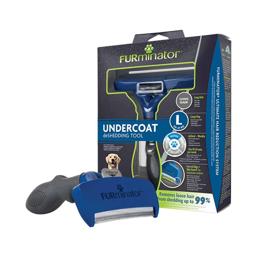 FURminator Grande Para Cães de Pelo Longo - Escova Tira Pelos