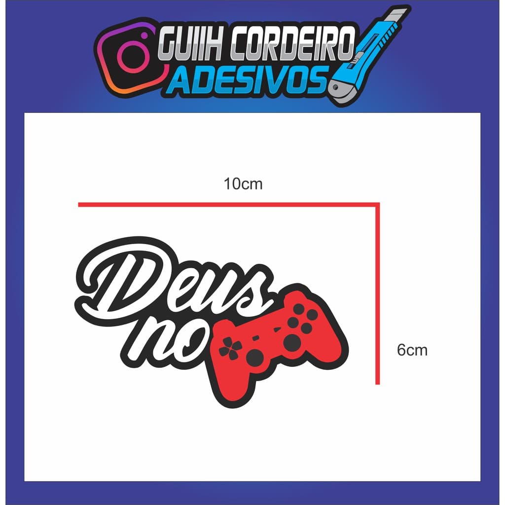 Adesivo Deus no Controle - Motos, carros