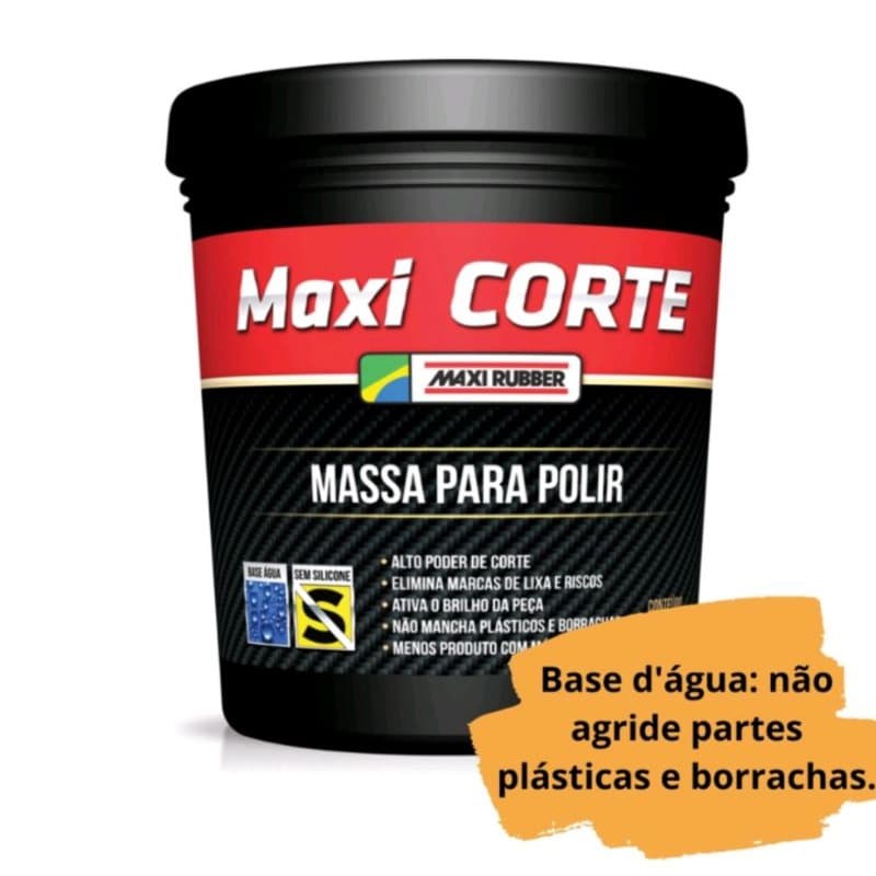 Massa de polir n 2 maxi Rubber automotivo polimento 1kg maxi corte