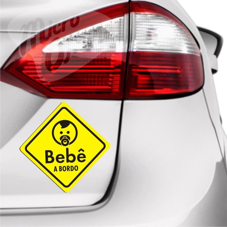 Ímã De Carro Bebê A Bordo - Aplique E Retire