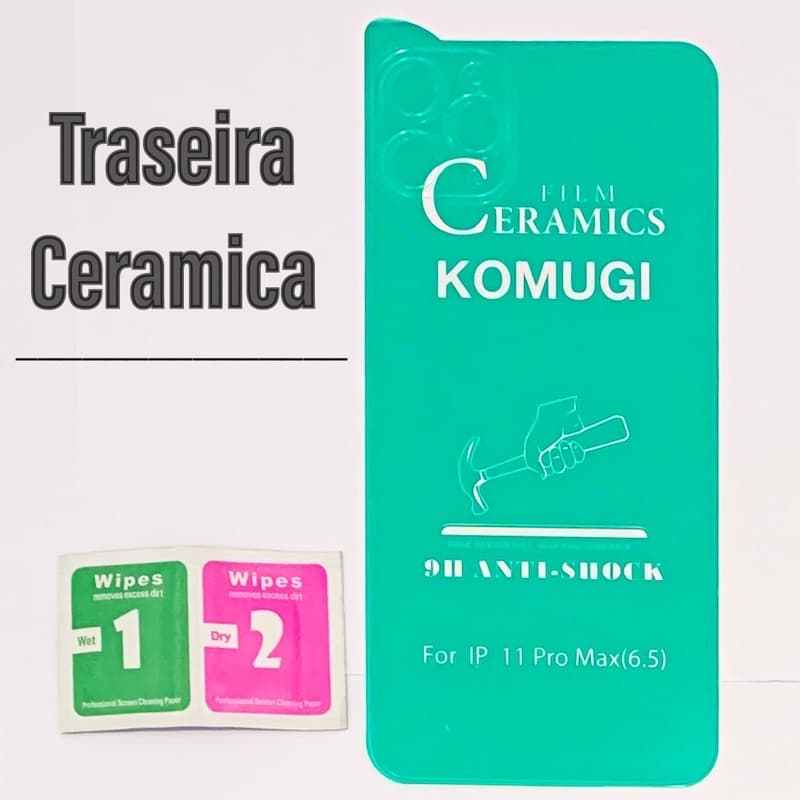 Pelicula Ceramica Traseira Iphone Flexível Proteção Riscos Manchas Apple 7 8 Plus X Xr Xs Max 11 12 13 pro max