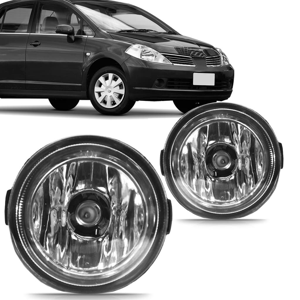 Farol de Milha Nissan Tiida 2005 2006 2007 2008 Farol auxiliar Tiida 2005 a 2008 Suns Faróis