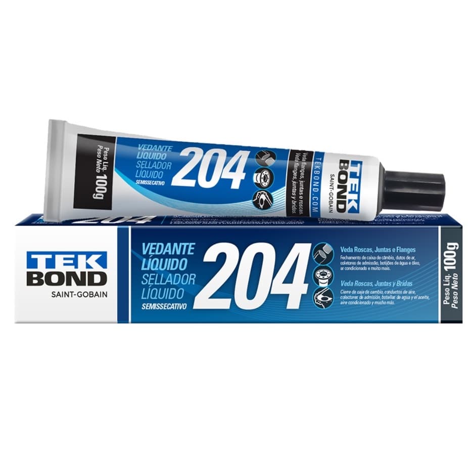 Veda Rosca Líquido Selador Semi Secativo 204 100gr TekBond