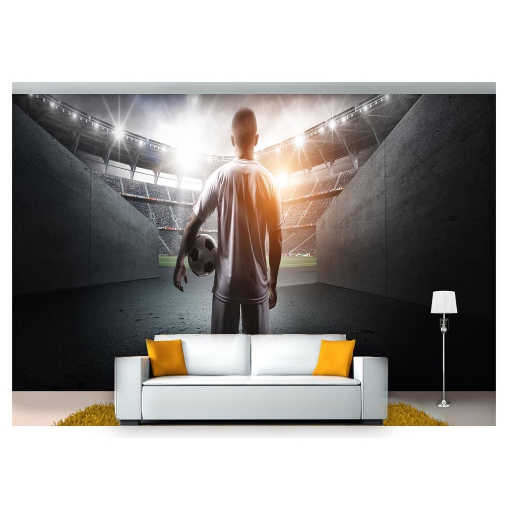 papel de parede Esportes Futebol Bola Campo 3D 6m² SPT47