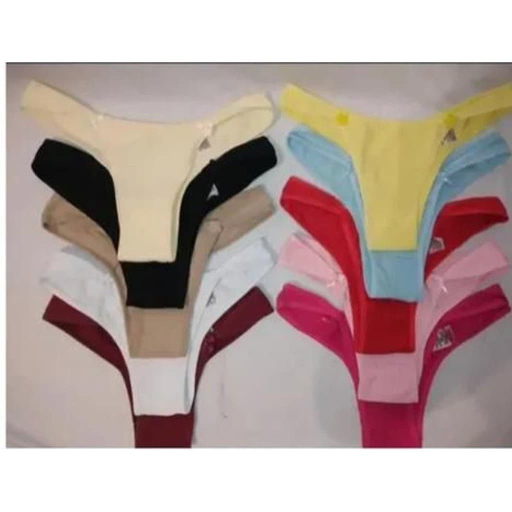 Kit Com 6 Calcinhas Algodão Cores Variadas