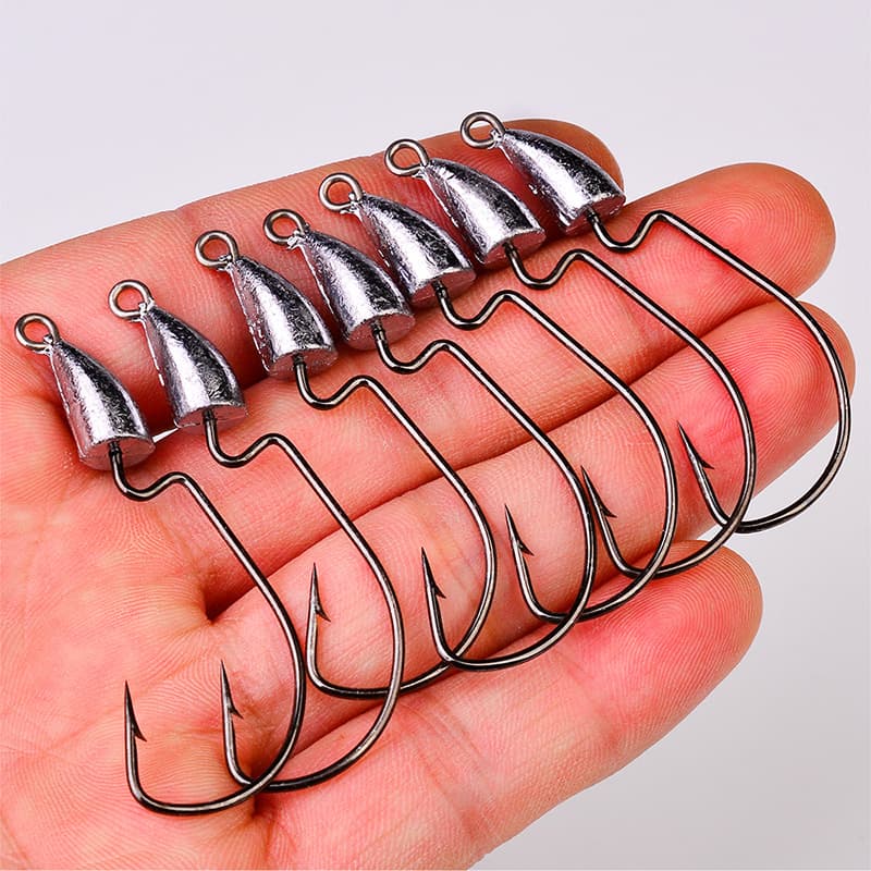 jig head (5pçs/3.5g-10g) jig,Jig Head aço carbono,anzol de pesca