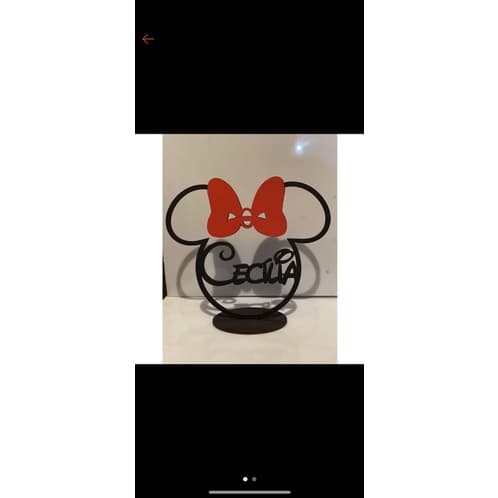 20Centros De Mesa Minnie Mickey Preto Com Laço Vermelho