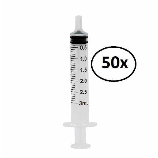 50 unidades Seringa de 3 ML Bico Slip (Bico Liso) Anvisa / Inmetro - Melhor Qualidade com Melhor Preço !