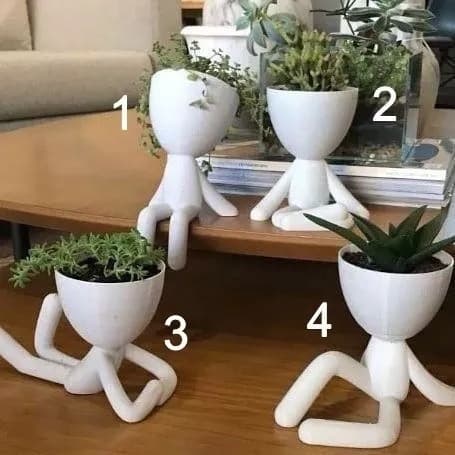 Kit Com 4 Vasos De Plantas Decorativo Estilo Robert Plant