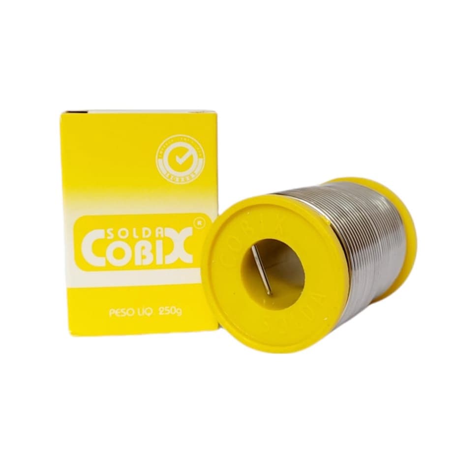 Solda Estanho 50x50 1.5mm C/ Fluxo Ra (t2) Rolo 250g - Cobix