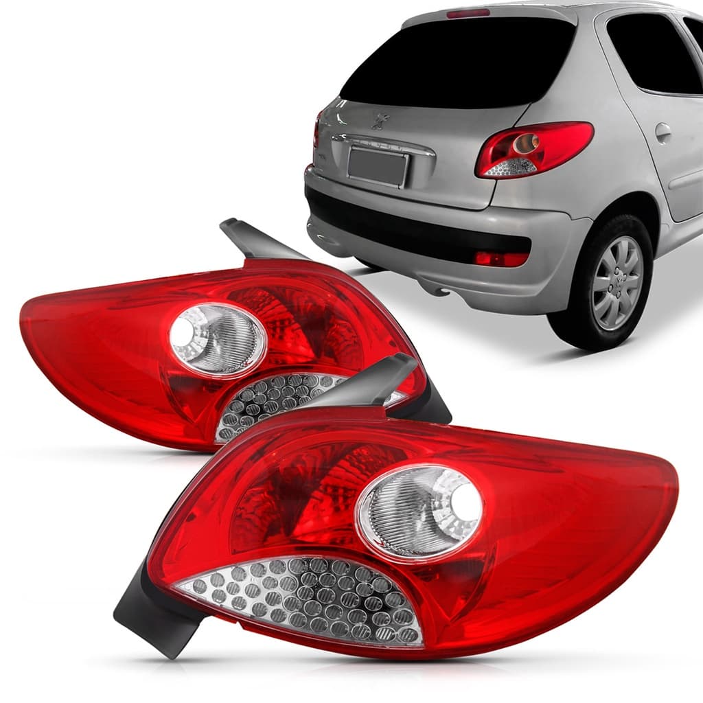 Lanterna Peugeot 207 Hatch 2012 2013 2014 2015 Grade Cromada
