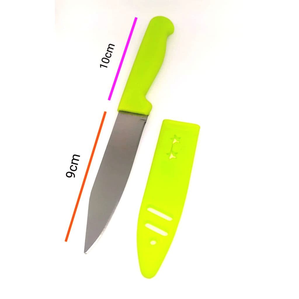 Faca de Legumes e Frutas com capa Protetora Aço Inox para Cozinha Faca do Chef