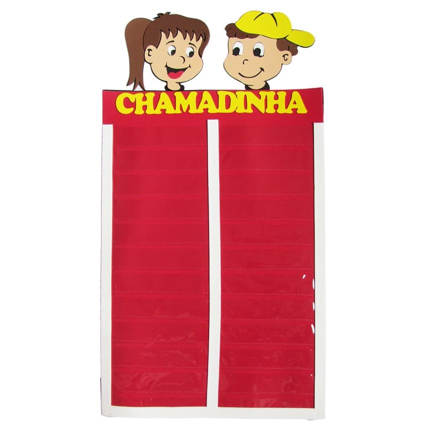 Painel Chamadinha para 24 nomes (85x42cm) em EVA
