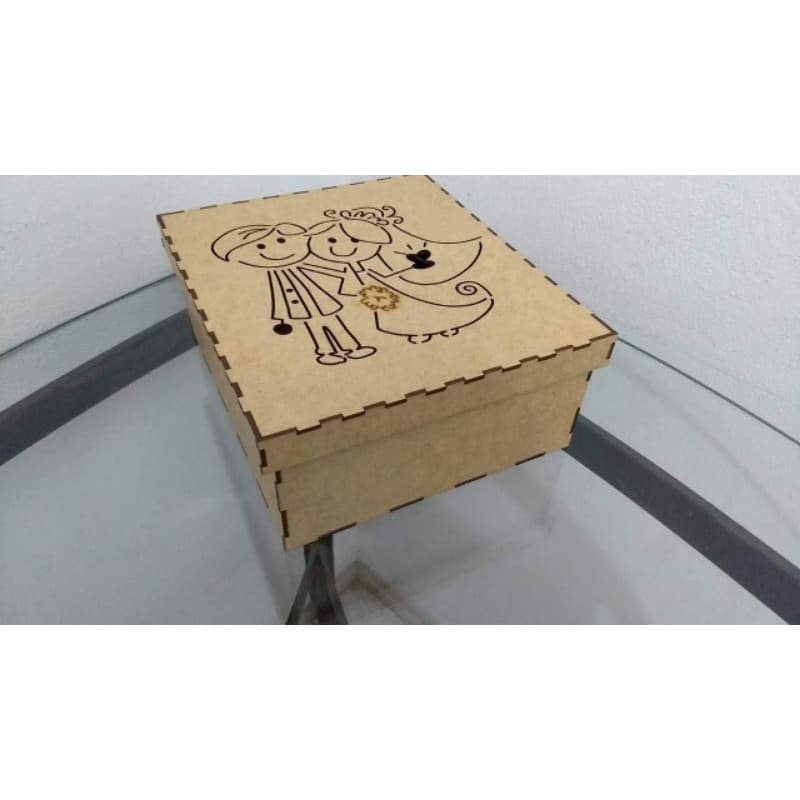 kit com 2 Caixas personalizadas tampa de sapato 22x22x8MDF  crú.