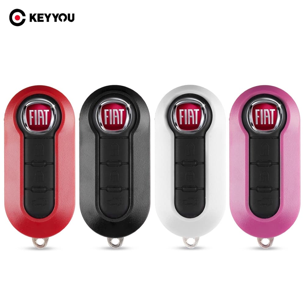 capa de chave dobrável para fiat 500, panda, punto, bravo, alarme do carro, sem chave, capa protetora