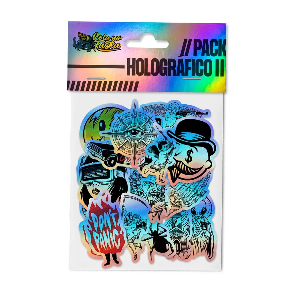 20 Adesivos Especiais Holográficos Premium | Pack Original 2 | Stickers Premium |  Não Risca |