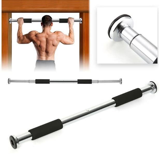 Barra Fixa para Flexão de Porta Regulável Exercícios Musculação Treino Casa 62 a 100cm