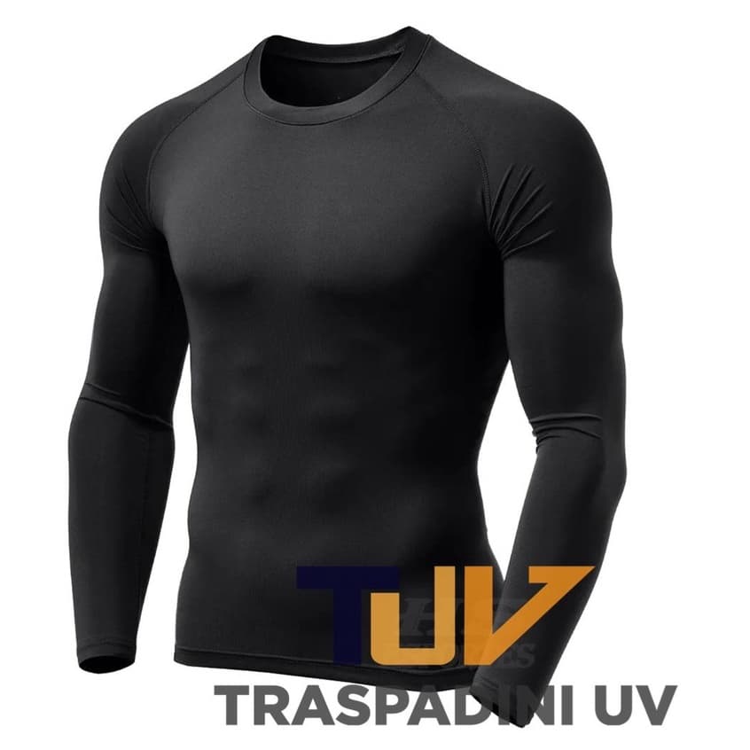 Camisa Termica Masculina Preta Malha Fria Microfibra MELHOR TECIDO DA SHOPEE Proteção Solar Uv 50