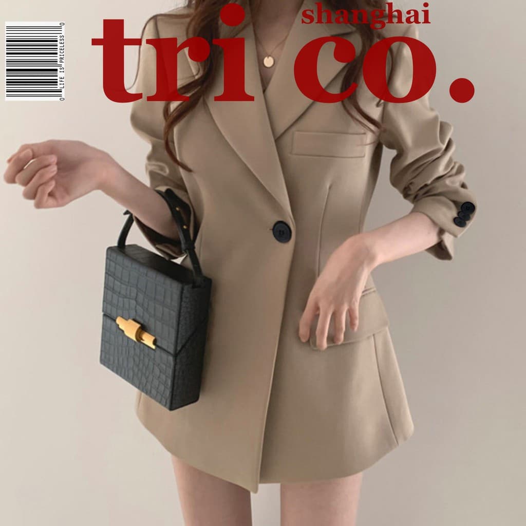 4 Cores Disponíveis Terno Jaqueta Feminina Verão Seção Fina Versão Coreana Estilo retro Cáqui blazer Solto Pequeno casua