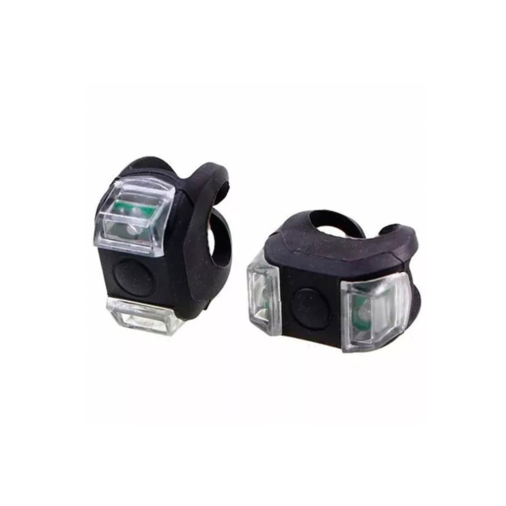 Sinalizador LED Silicone 02 Leds Quadrado HJ-009 Preto