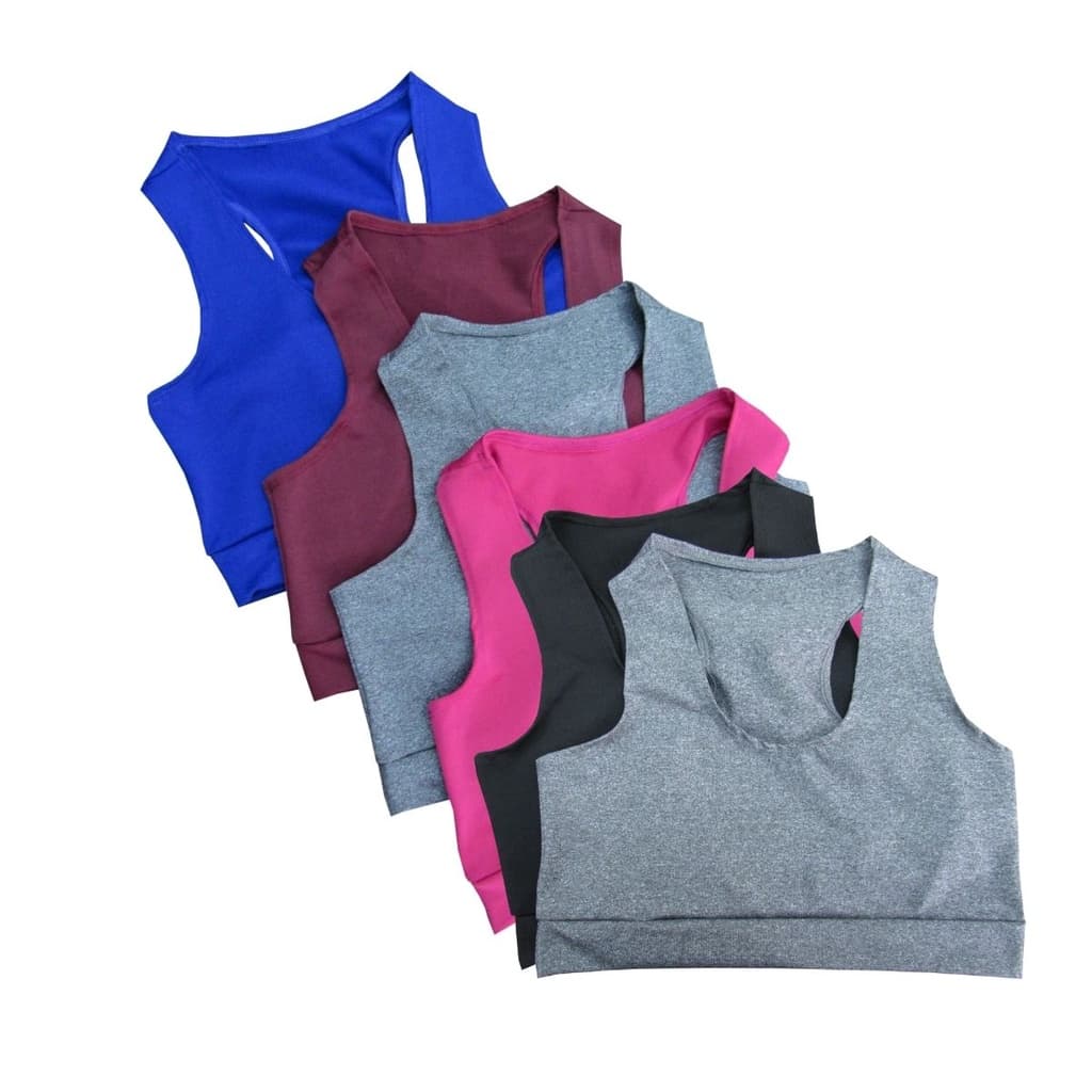 KIT 2 Top Fitness Feminino para Malhar Suplex Moda Academia sem Bojo Nadador