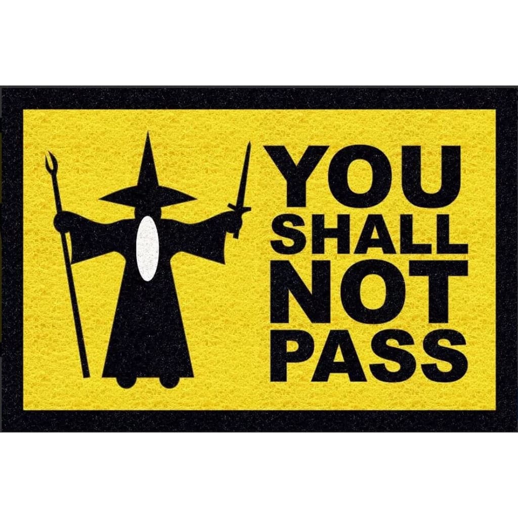 Tapete personalizado you shall not pass senhor das anéis 60x40cm