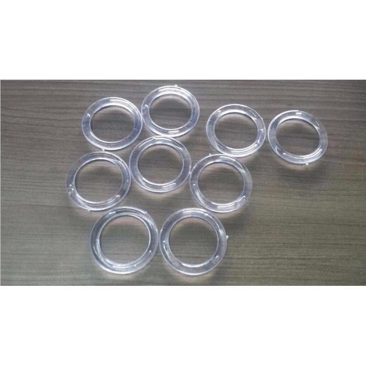 Argolas Para Varão/cortina 50mm Acrílico Transparente 48 Pçs