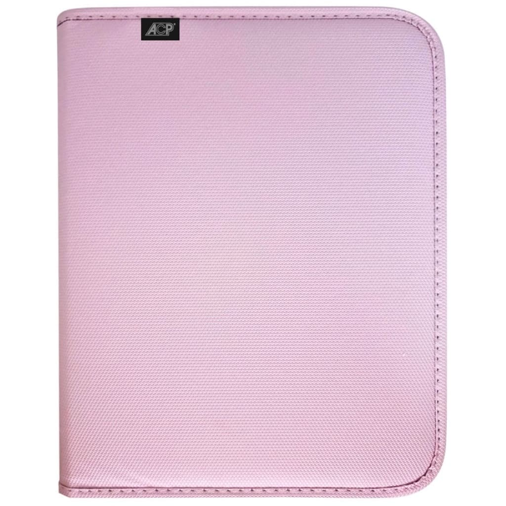 Fichário Universitário 4 Argolas Rosa Sweet ACP com Estojo e 6 Divisórias