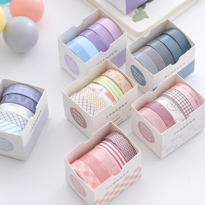 ENWEI Fita Washi 5 Rolos De Colorida Para Artesanato