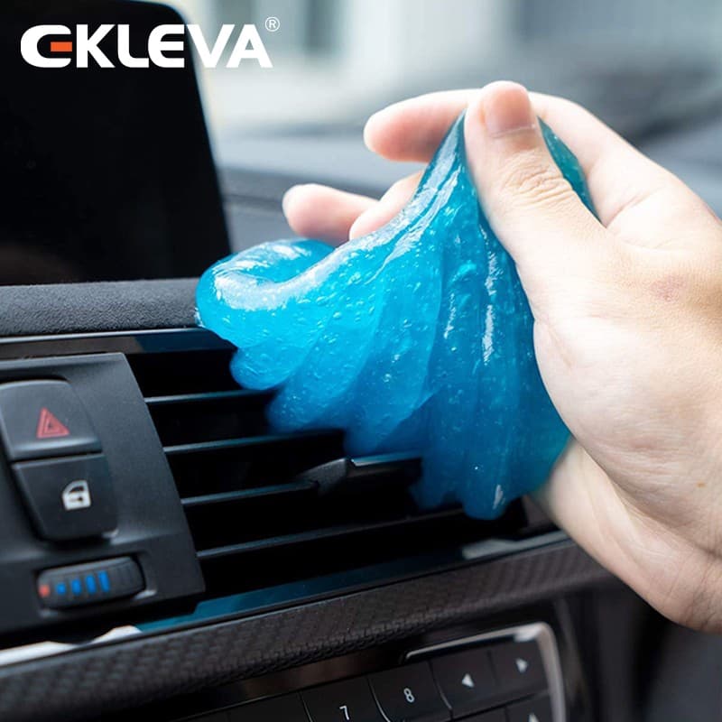 EKLEVA 200g Almofada De Limpeza De Carro , Cola Em Pó , Limpador Mágico , Removedor De Poeira , Gel , Teclado De Computa