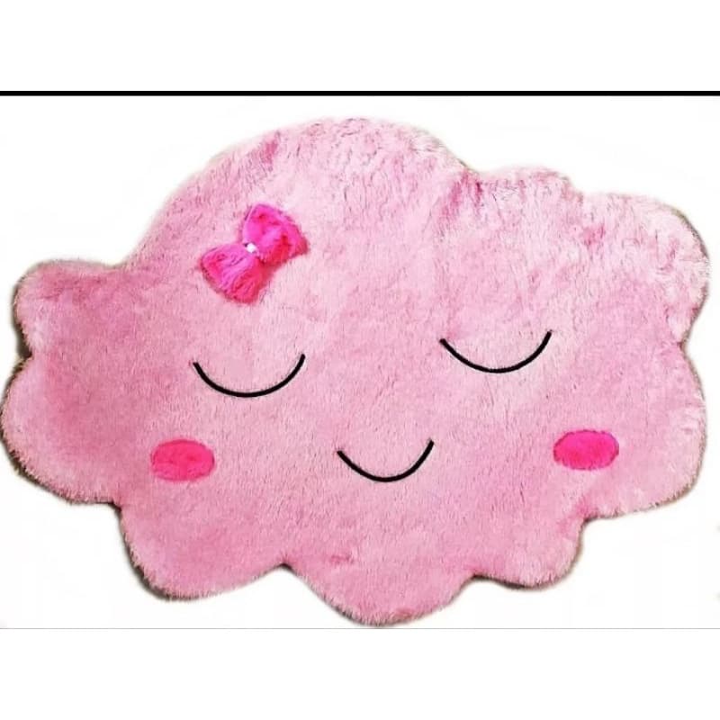 Tapete Kids de Pelúcia Tapete de Pelúcia Rosa Para Quarto de Menina Tapete de Pelúcia Nuvem Rosa Para Menina Tapete Qu