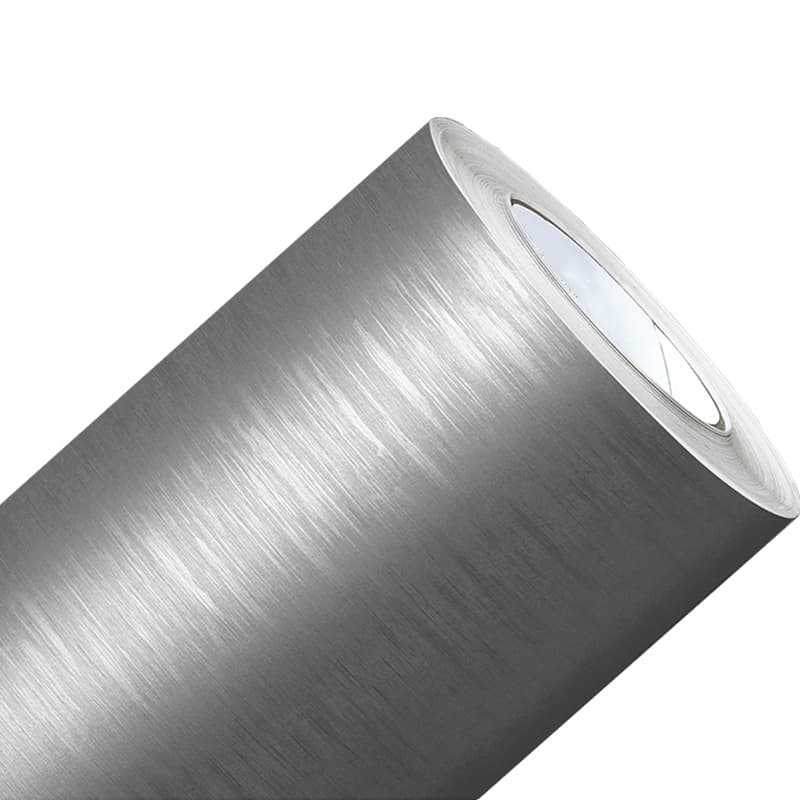 Adesivo Inox Aço Escovado Envelopamento Geladeira Fogão Porta Vinil Prata Escovado Tipo Contact Envelopada
