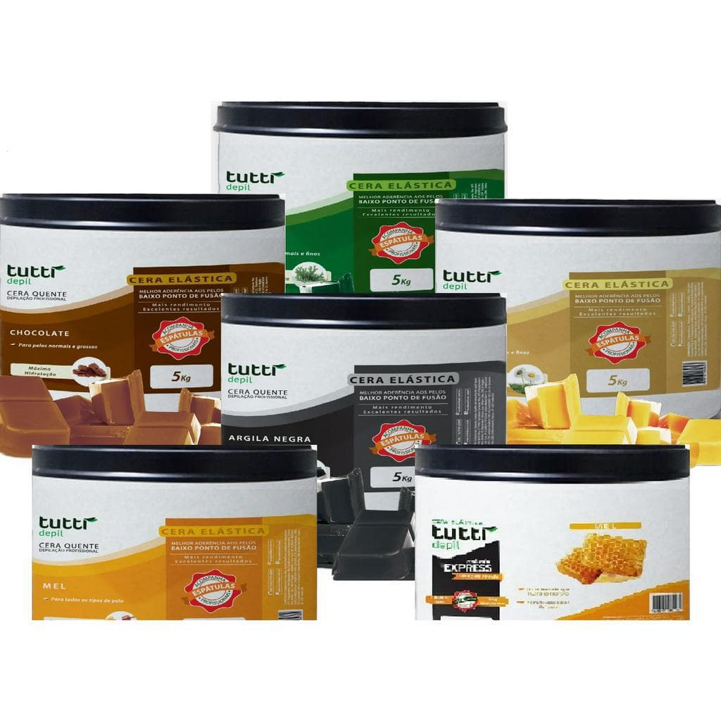 Cera Quente Elástica Depilatória BARRÍCA 5kg Tutti Depil