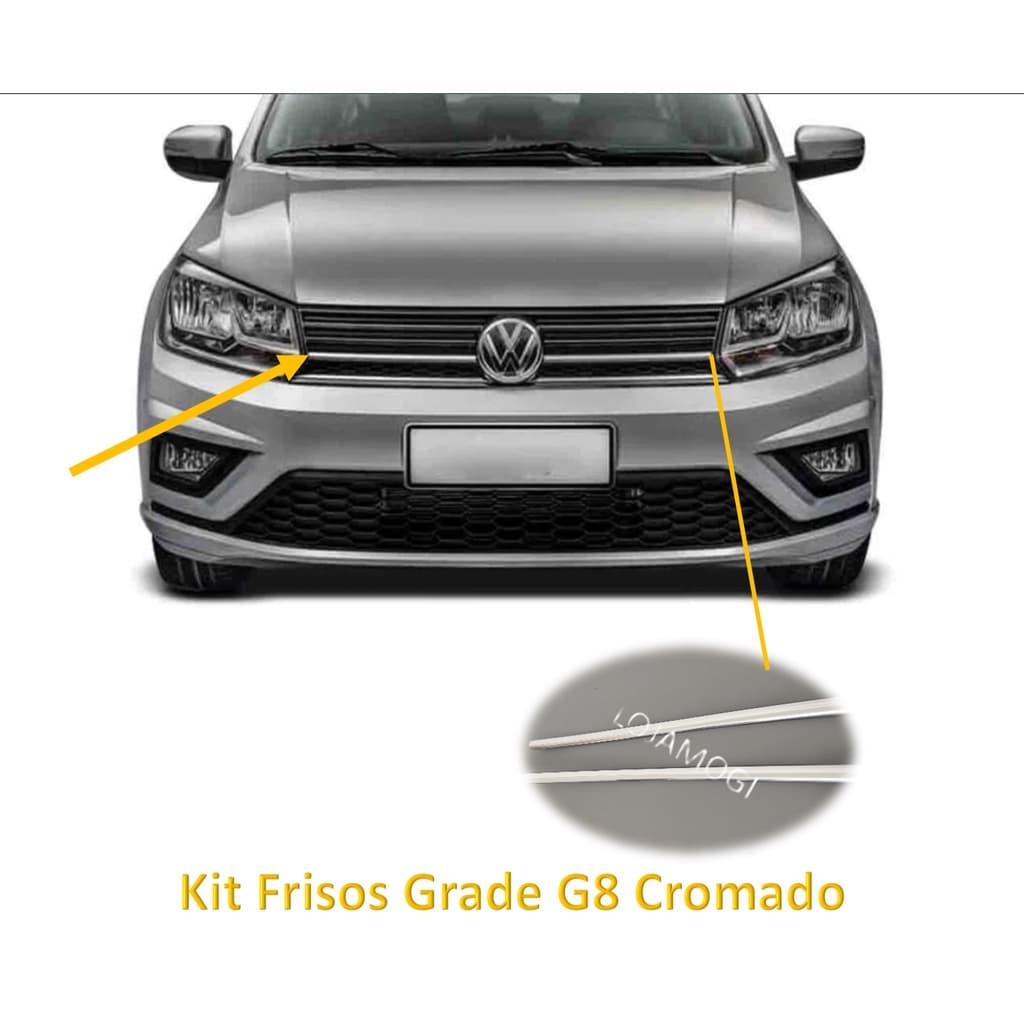 Friso Aplique Cromado Grade Gol Saveiro Voyage G8