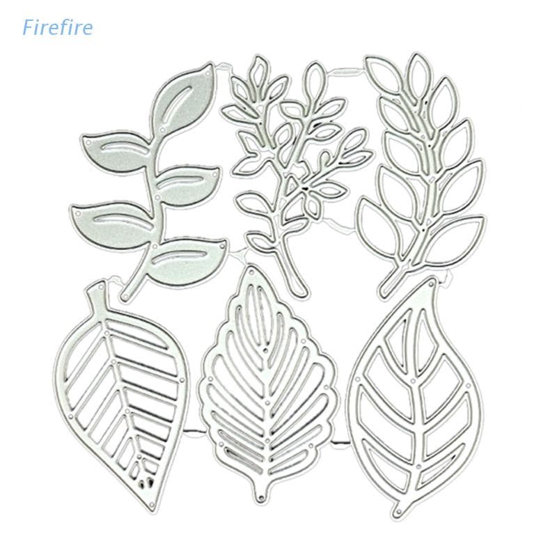 Firefire Folhas Corte Metal Morre Scrapbooking Stencil Cortes Morrer Embossing Álbum Fotos Template Molde
