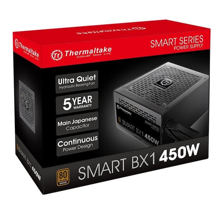 Fonte 450W TT SMART BX1 80+BRONZE PS-SPD-0450NNFABB-1