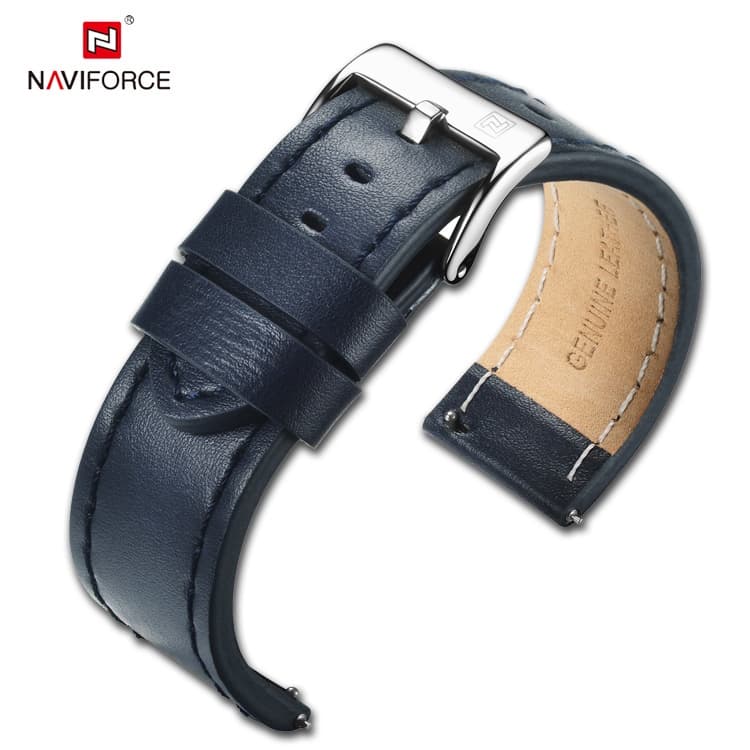 Naviforce G02 Genu Pulseira De Couro Relógios 23mm , Marrom , Acessórios Rios De À Prova D'água Com Cincola , Libera O R Pida