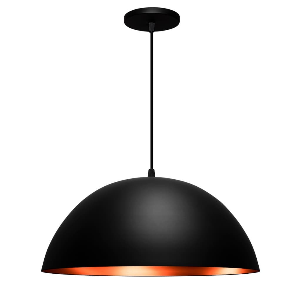 Sporf Pendente Meia Lua 40 cm ( Preto e Cobre )