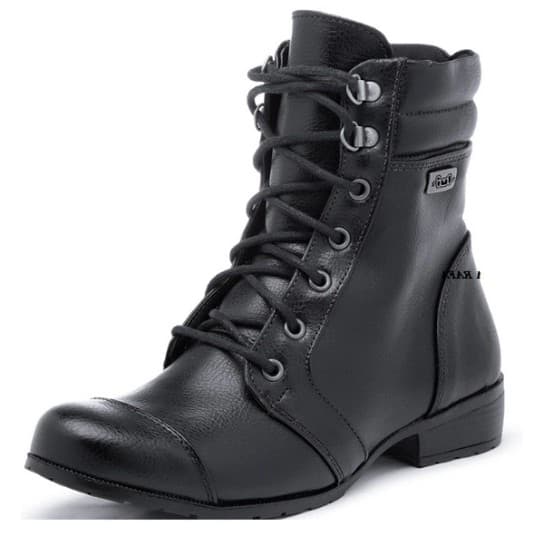 Bota Coturno Militar Motociclista Feminina Top Franca Shoes Ref 600