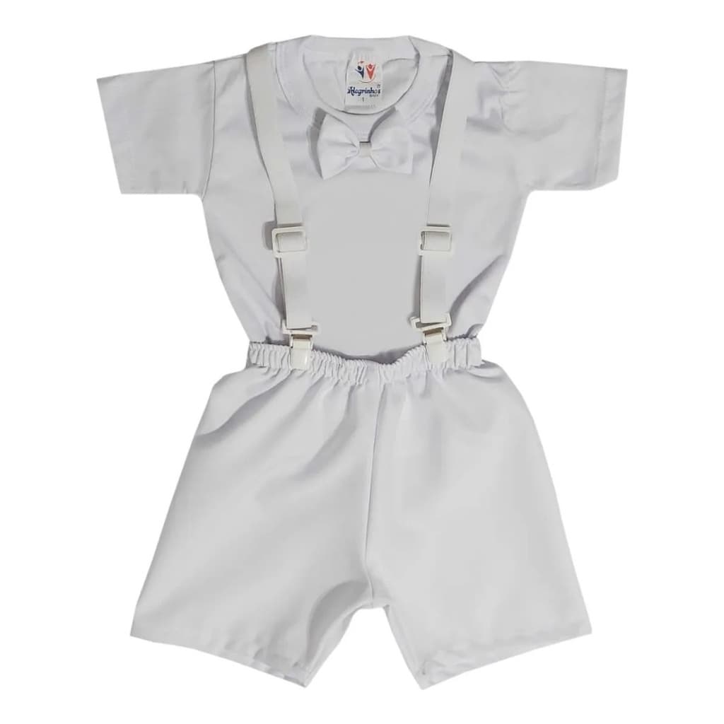 Kit Conjunto Infantil Social Batizado Casamento Bebê Menino