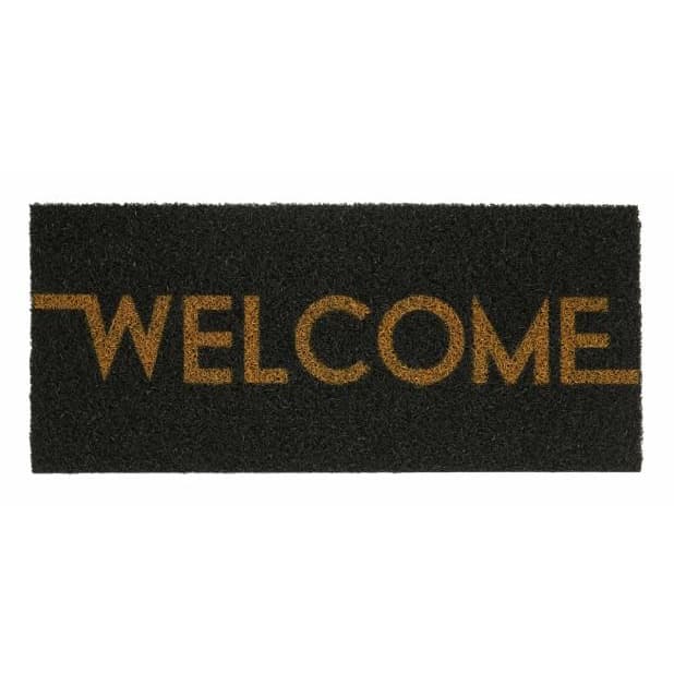 Tapete Capacho  Welcome Long 70x30 cm marrom