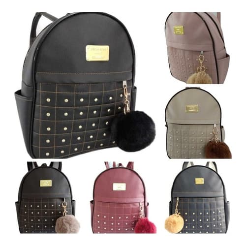 Kit 6 Mochila Mochilinhas Femininas Couro Ecológico Revenda Atacado Lojista Moda Escolar Dia dia Bag