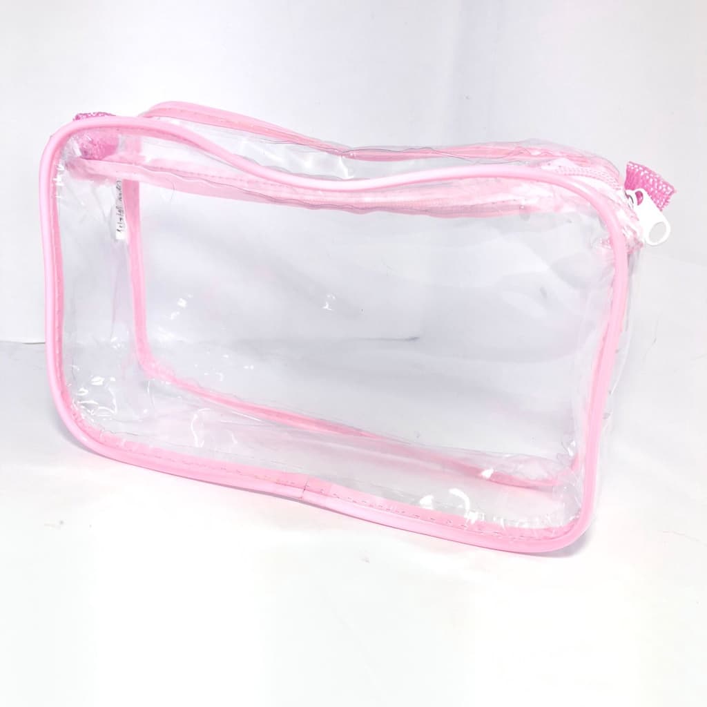 Necessaire transparente e ROSA 23x15