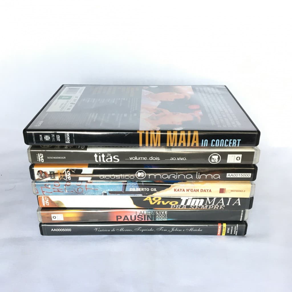 Lote 7 DVDs musical (Pop, Rock, MPB e Soul) originais - usados