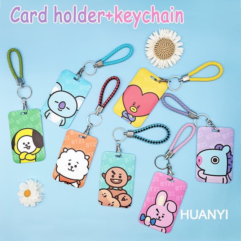 Novo Protetor De Cartão Cartoon Card Com Pulseira Porta Cartões De Identificação Bonitos Crédito E Ônibus Cordão De